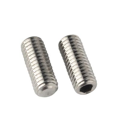 China DIN913 Stainless Steel M2 M2.5 M3 M4 M5 M6 M8 A2 304 Flat Headed Hex Hex Socket Flat Point Set Screws Allen Screws Bolts for sale