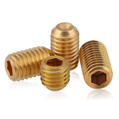 China DIN916 /304 Stainless Steel Worm Screw M2 M2.5 M3 M4 M5 M6 M8 Brass Allen Cup Point Headless Hex Socket Hex Socket Set for sale