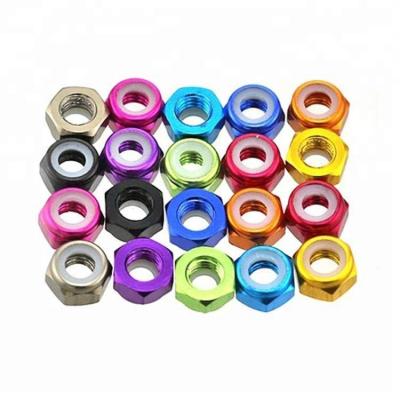 China General Industry M2 M2.5 M3 M4 M5 M6 M8 Colorful Nylon Lock Nut Customized RC Drone Frame Aluminum Nut for sale