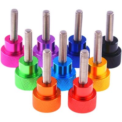 China OEM Aluminum CNC Flat Machining Custom M3 M4 M5 M6 M8 Knurled Thumb Screws Knurled Knob Aluminum Hand Tighten Screw Bolt for sale