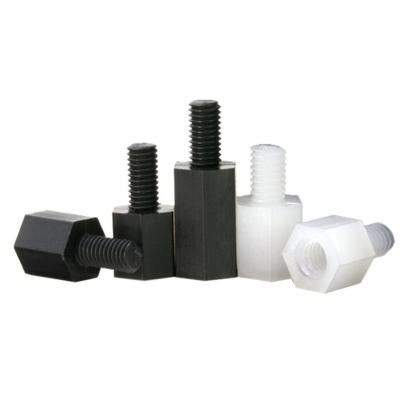 China Truss M2 M2.5 M3 M4 Black/White Nylon Plastic Flat Head Column Standoff Standoff Hex Screw Spacers Nuts for sale