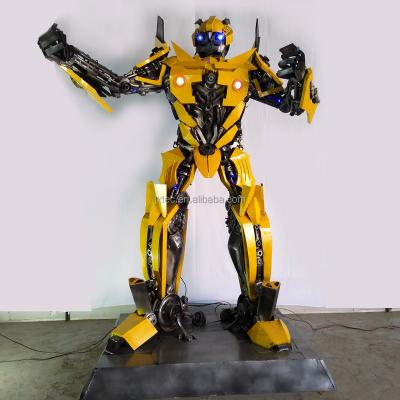 China Handmade Custom Iron Material Intelligent Initiation Robot Sculpture For Interior Decoration for sale