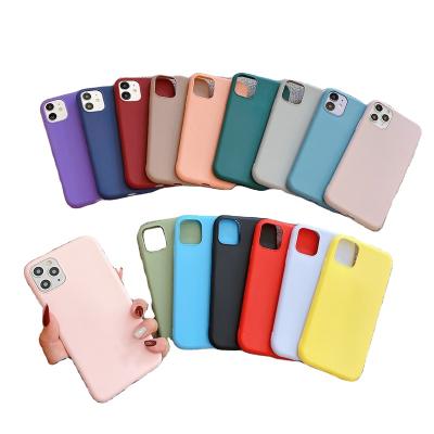 China New 2021 Shockproof Flexible Soft Tpu Frosted Matte Cell Phone Accessories Case For iPhone 11 Case Cover For Redmi for sale