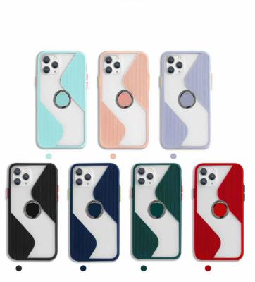 China Newest Luxury Shockproof Ring Holder Kickstand Mobile Back Cover For Iphone 13 Case 2 In 1 TPU PC Phone Case For Iphone Bags for sale