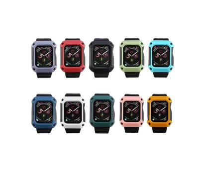 China Water Resistant Designer TPU Smart PC Wrist Watch Bands For Apple Watch Strap Rubber Series 6 5 4 For Iphone Iwatch Strap 38 40 42 44 mm for sale