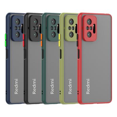 China Best Selling Transparent Frosted Shockproof Phone Case Smoke PC Hole Position Accurate Feel TPU Skin For Xiaomi Redmi Note 10 Max Pro for sale