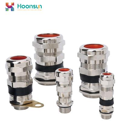 China Protect cable gland pg7 m12 pg13.5 pg9 pg11 ip68 m20 4-8mm cable glands explosion proof nickel plated brass cable gland for sale