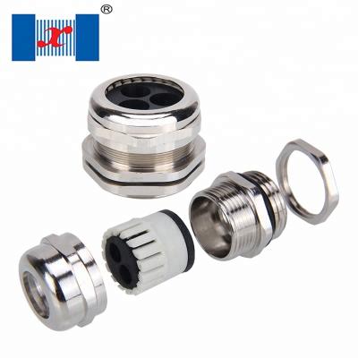 China Factory Price Nickel Plated Brass Multiple Cable Gland Cable Socket Part Seal Firmly M16*1.5 for sale