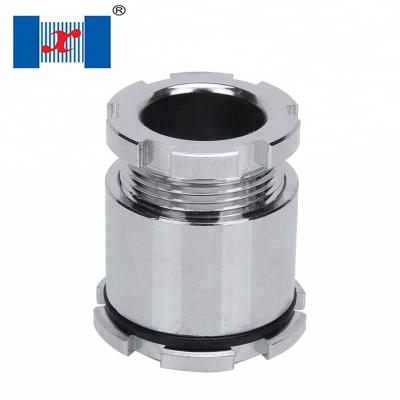 China For use all types of unarmoured cables JIS-20 3/4 Thread Chrome Plated Brass Marine Cable Gland for sale