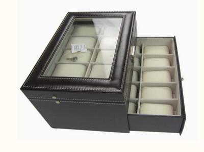 China double layer watch box watch display watch pillow 20 watches for sale