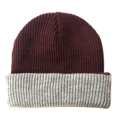 China COMMON Custom Double Sided Wear Slouch Unisex Beanies Knit Hat for sale