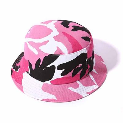 China Wholesale Stylish Character Women's Sun Hats Brim Rose Camouflage Bucket Hat Large For Summer for sale