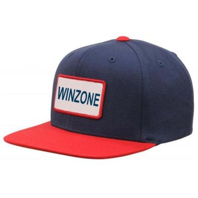 China breathable & Hip Hop Waterproof 6 Panel Navy Blue Hats Caps Customized Gorras Snapback Red Hat Brim Custom Embroidery for sale