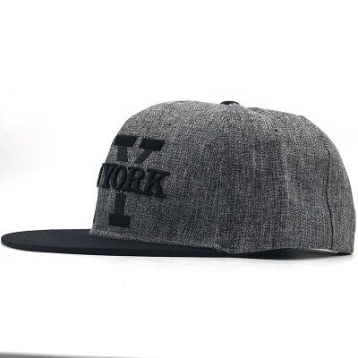 China breathable & Custom Made High Quality Dark Gray Adjustable Two Tone 3d Embroidery Snapback Hats Waterproof Hats for sale