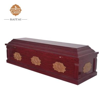 China American MDF Style American Voucher Award Coffin With Lotus Decoration For The Dead for sale