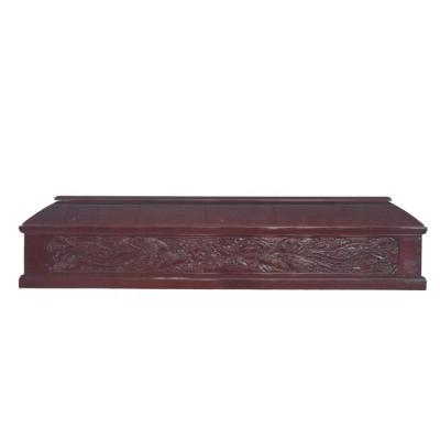 China Manufacture European style solid wooden coffin for sale