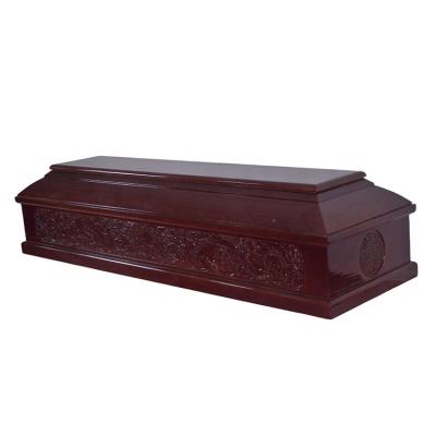 China Popular traditional econmic european paulownia wooden coffin style European style for sale