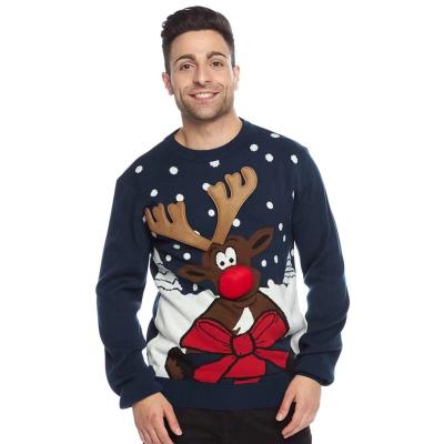 China OEM Anti Autumn Feature Christmas KNITTED SWEATER MEN Pullover Computer Sweater parride S for sale