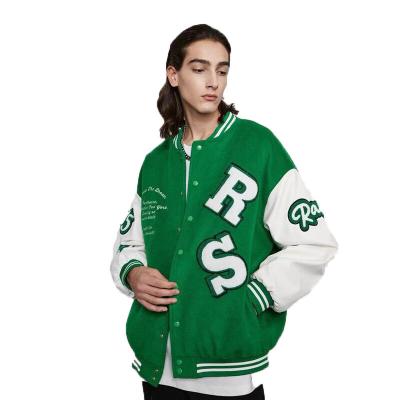 China Spring And Autumn American Fashion Style High Street Embroidery PU Baseball Suit Waterproof Jacket for sale