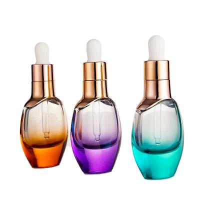 China Custom logo 15ML cosmetic thick transparent bottom glass essential oil perfume refillable dropper bottle for sale