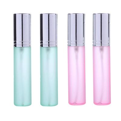 China Wholesale Cosmetic 10ml Frosted Matte Colorful Portable Perfume Bottle Free Custom Printing Logo for sale