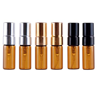 China Wholesale 3ML Brown Glass Perfume Free Custom Portable Atomizer Cosmetic Bottles Contenitori Portable Vial For Essential Oil for sale