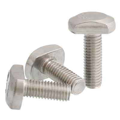 China General Industry Customize Metric Type Square Hammer Head T Shape Bolt Thread Stainless Steel T Bolts for sale