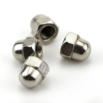 China Heavy industry 304 stainless steel DIN1587 316 hex cap nut stainless steel hexagon dome car nut for sale