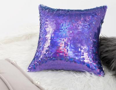 China Amazon hot sales promotions 45*45cm anti-pilling sequin pillow case shining cushion cover home sofa decor for sale