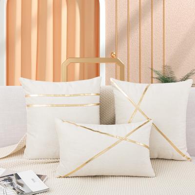 China America Style Gold Tile Anti-static Brown Dark Green Cushion Cover Decorative Leather Case For Home Decor for sale