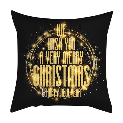 China Nondisposable Santa Claus Cute Printed Pillow Case Sofa Cushion Cover Cases Christmas Merry Christmas Pillow Cases Decoration for Home 45x45cm for sale