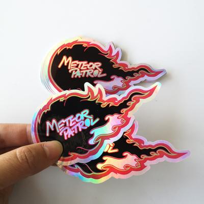 China Holographic High Quality Custom Laser Hologram Sticker Adhesive Promotional Waterproof Die Cut Holographic Glitter Sticker for sale