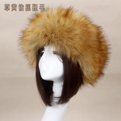 China GEERDENG Street Style Bestselling Winter High Quality Women Faux Fox Fur Wide Warm Headband in Headbands for Europe for sale