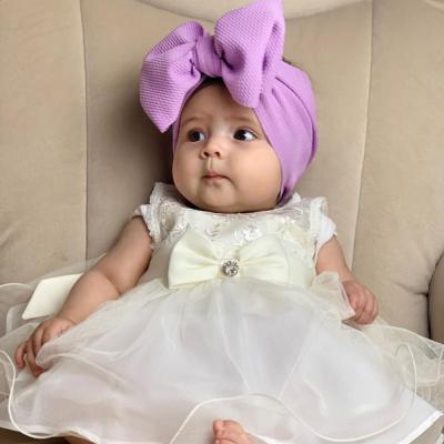 China GEERDENG Bestselling Plain Solid Color Soft Stretch Turban Baby Headbands Bows Soft Nylon Elastic Knot Fabric Headband Head Wraps for sale