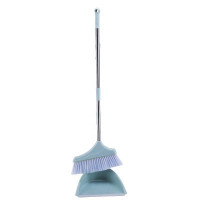 China Household Cleaning China Household Cleaning Stainless Steel Handle Broom With Combo Dustpan for sale