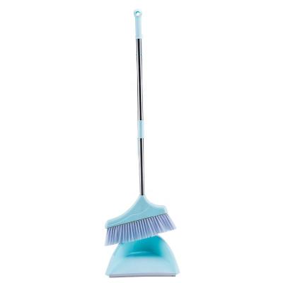 China Household Cleaning Household Items Stainless Steel Handle PP Dustpan Brooms And Dustpans for sale