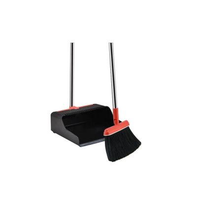 China Household Factory Hot Sale Household Long Handle Broom and Dustpan Cleaning Set with Comb Teeth for sale