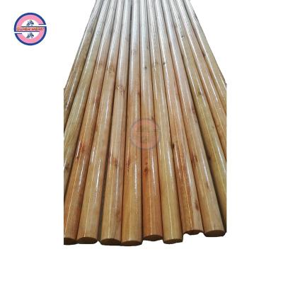 China Sustainable Making Machine For Making Wooden Round Stick Varnished Wooden Broom Handle for sale