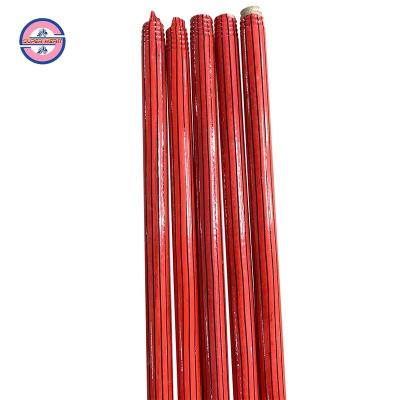 China Smooth Tough 120cm Length Soft PVC Coated Wooden Broom Handle Stick for sale