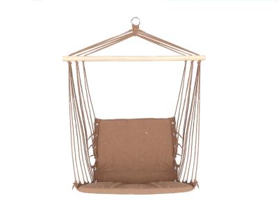 China INS Hammock Chair With Wooden Bar Chair Hanging Swing Chair For Outdoor Or Indoor for sale