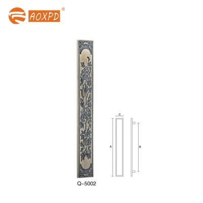 China Traditional Luxury Door Carved Patterns Pull Handles Accessories Customized Bronze Exterior Door Pull Handle for sale