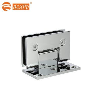 China Easy Installation Shower Room Glass Door Hinge Bathroom Hold Down 90 Degree Casement Glass Door Clamp Accessories for sale