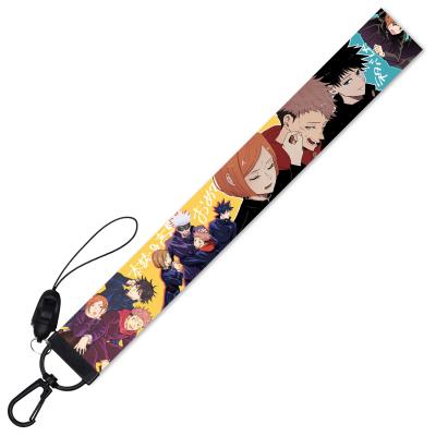 China Promotion Gift Jujutsu Kaisen Anime Cell Phone Lanyard Hand Strap Keychain Detachable Rope Teacher Key Chain Peripheral Gifts for sale