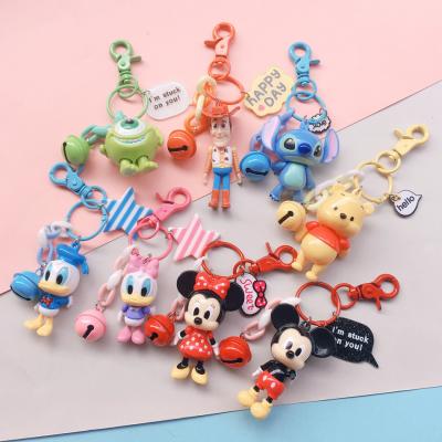 China Wholesale 2022 New Cartoon Plastic Doll Mickey Minnie Donald Duck Doll Key Chain Pendant for sale