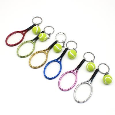 China Wholesale simulation tennis main chain tennis goods sports main chain tennis clasp gift craft plastic pendant for sale