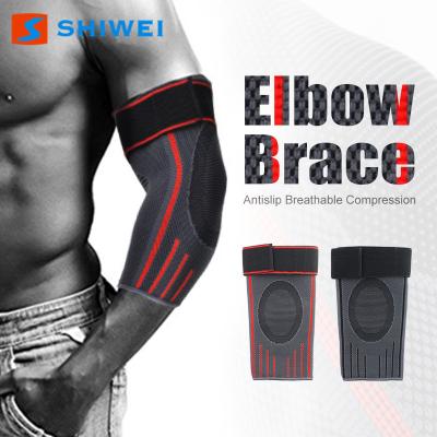 China SHIWEI-4001-1#Fitness Universal Adjustable Elbow Support Elbow Straps Protector for sale