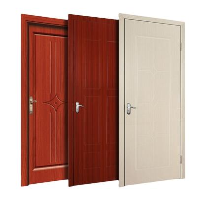 China Modern water proof coated pvc film door mdf door interiordoor room doors wooden windows for sale