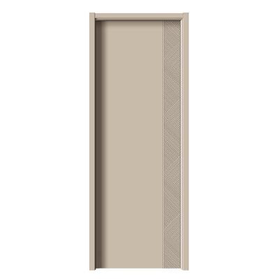 China Waterproof Interior Solid Wood Panel Door Apartment Hotel MDF Timber Veneer Wood Doors for sale