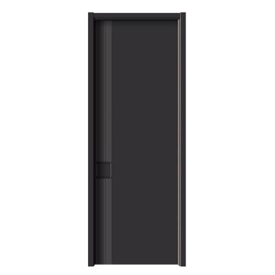 China Waterproof Modern Wooden Bedroom Door Design MDF Interior Hotel Room Wooden Door With Frames for sale