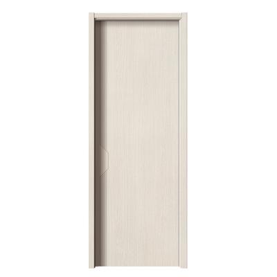 China Waterproof Interior MDF Wood Door Designs Solid PVC Wood Door For Bedroom Bathroom for sale